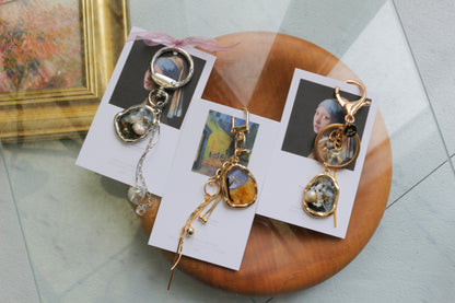 Gogh Inspired Flower Bag Charm No.1 Café Terrace at Night -夜のカフェ・テラスフォーラム広場