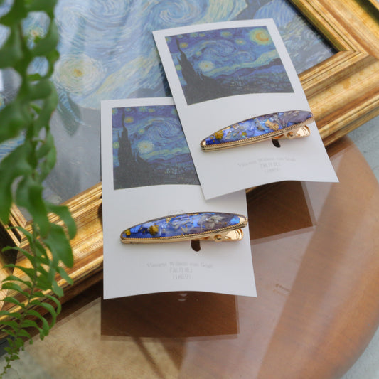 Gogh's Inspired Hair Clip - 星月夜