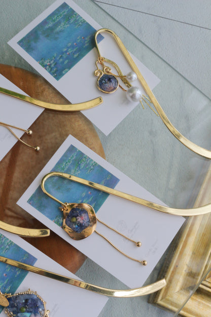 Monet Inspired Flower Book Mark睡蓮 No.2