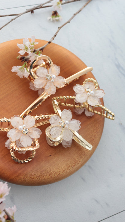 Someiyoshino Sakura Hair Clip - White Big