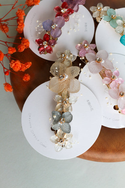 Hydrangea Hair Barrette No.43