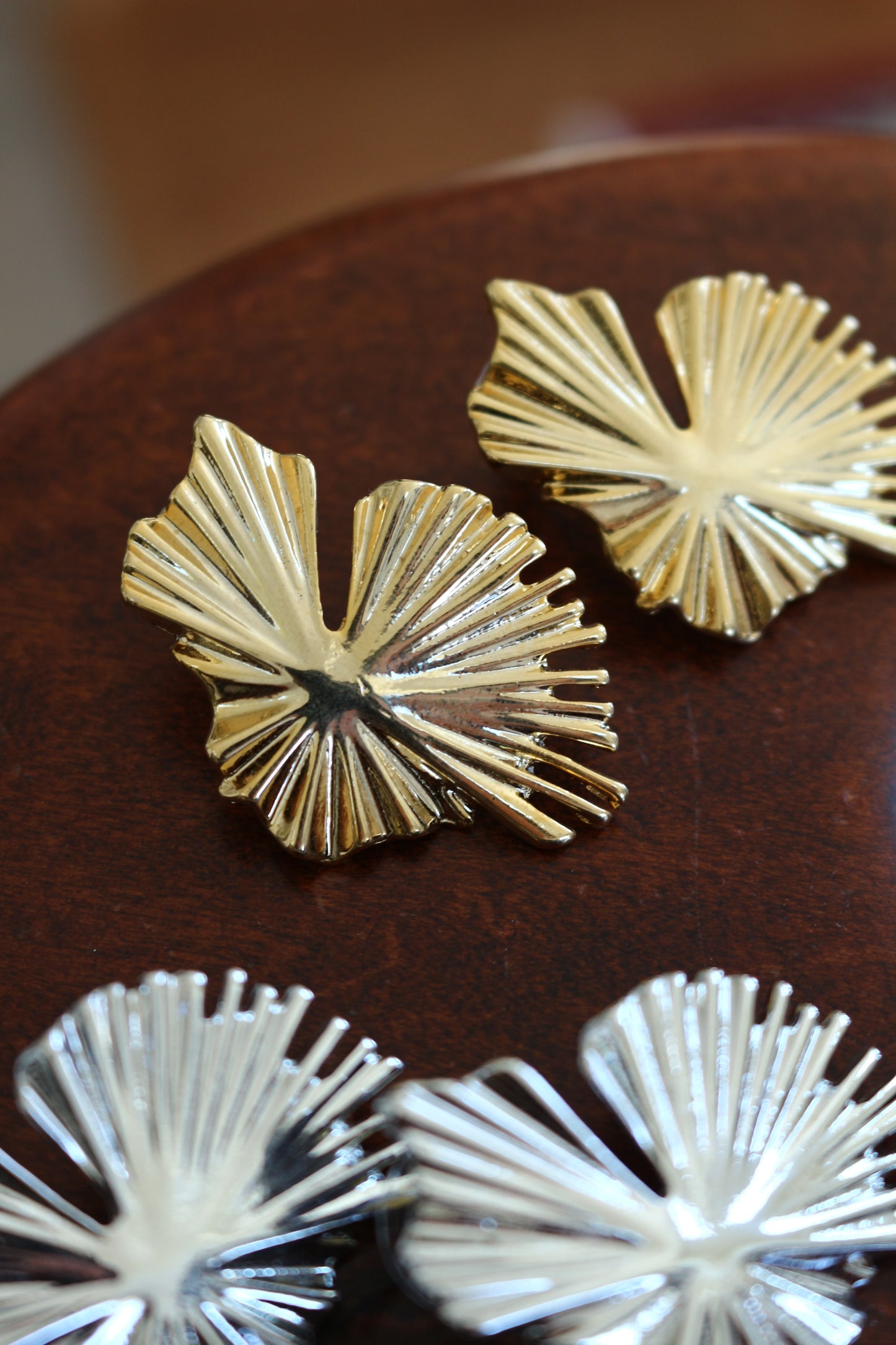 Lily Pad Metal Pierce Earring No.2 〜Sakkoly