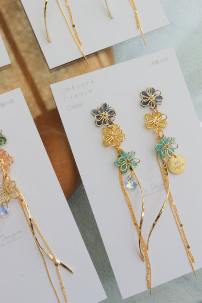 Oshikatsu Hydrangea Earrings No.2 ピアスorイヤリング