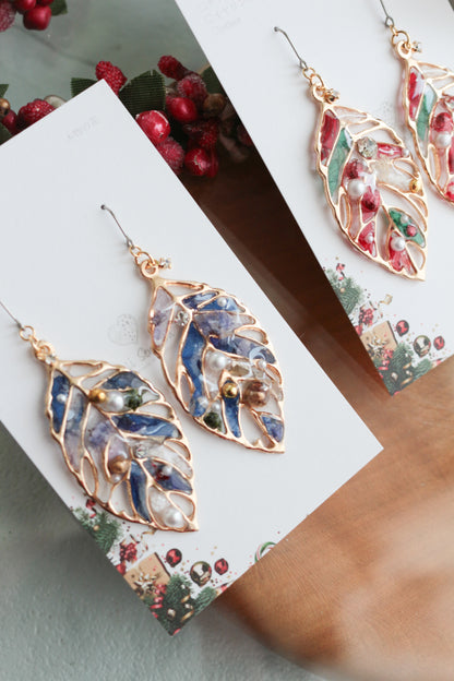 Christmas Leaf Earring