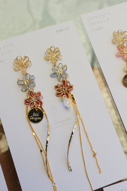 Oshikatsu Hydrangea Earrings No.3 ピアスorイヤリング