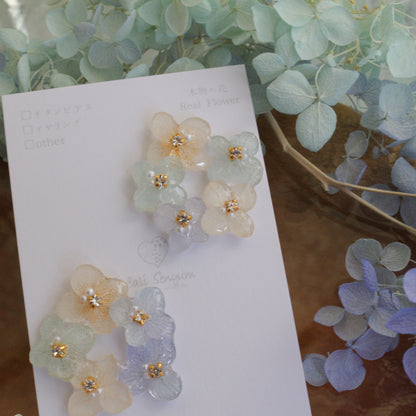 En Flower Earring 円と縁- Titanium Pierce(チタンピアス ）No.1