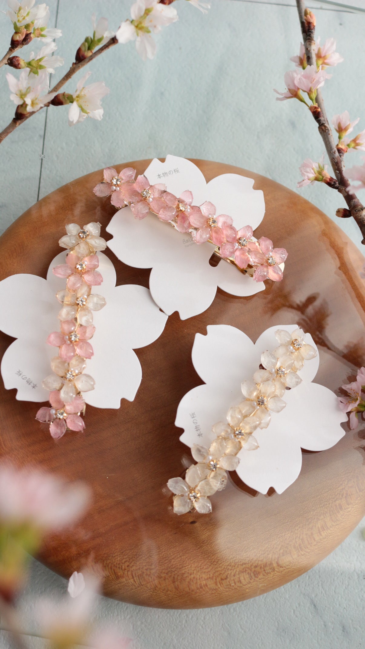 Six Someiyoshino Sakura Hair Barrette #S038