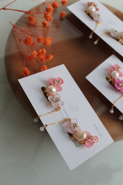 Hydrangea Pearl Flower Earring No.5 Clip-on (イヤリング)