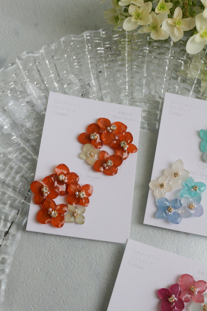En Flower Earring 円と縁- ピアス or イヤリング　No.2