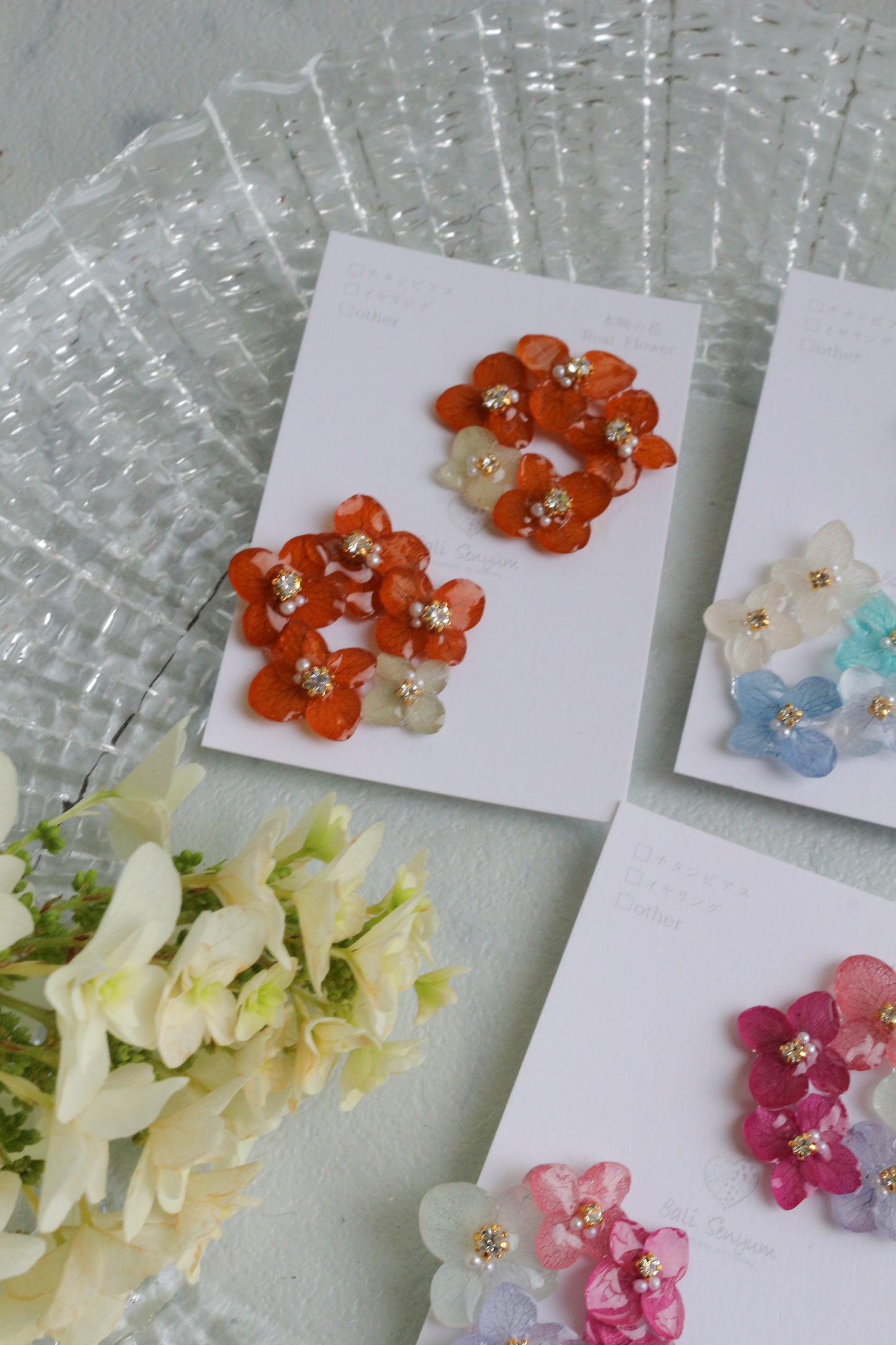 En Flower Earring 円と縁- ピアス or イヤリング　No.2