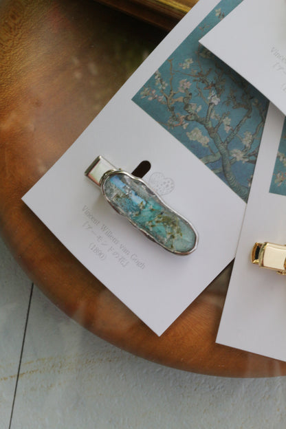 Gogh's Inspired Hair Clip - アーモンドの花