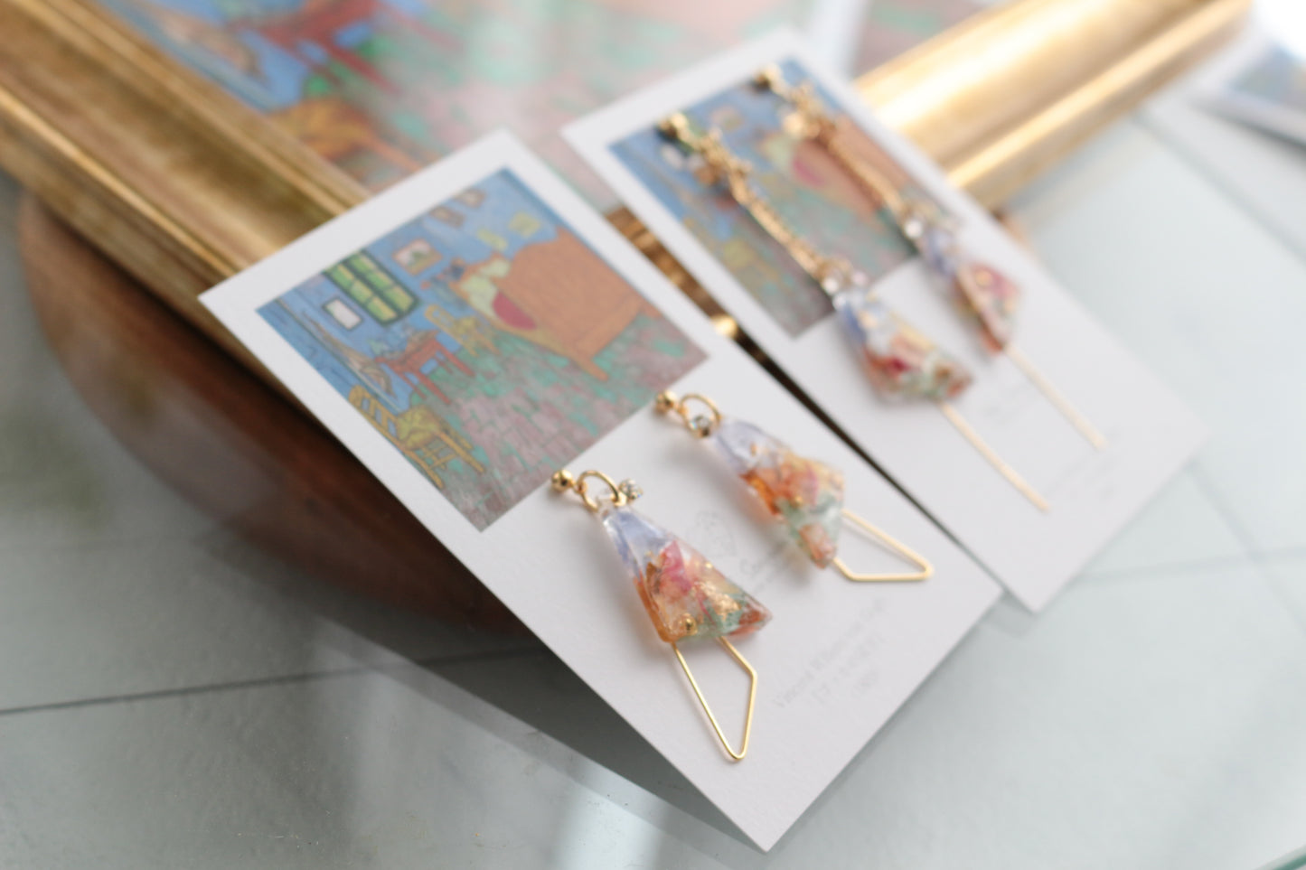 Gogh Inspired Earrings Bedroom in Arles-ゴッホの寝室