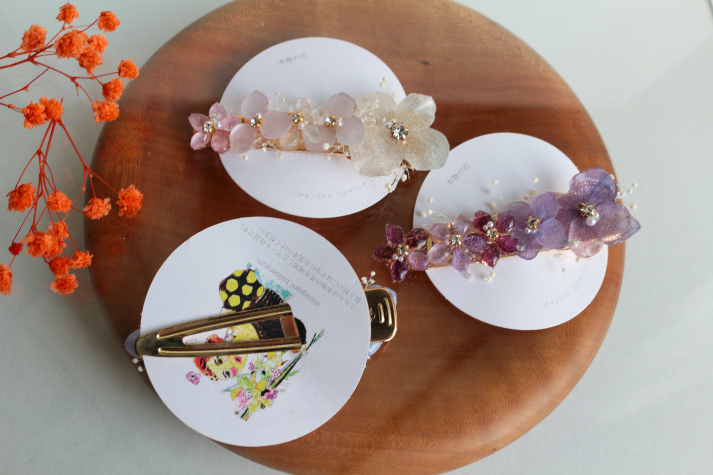 Hydrangea Big Hair-Clip No.3