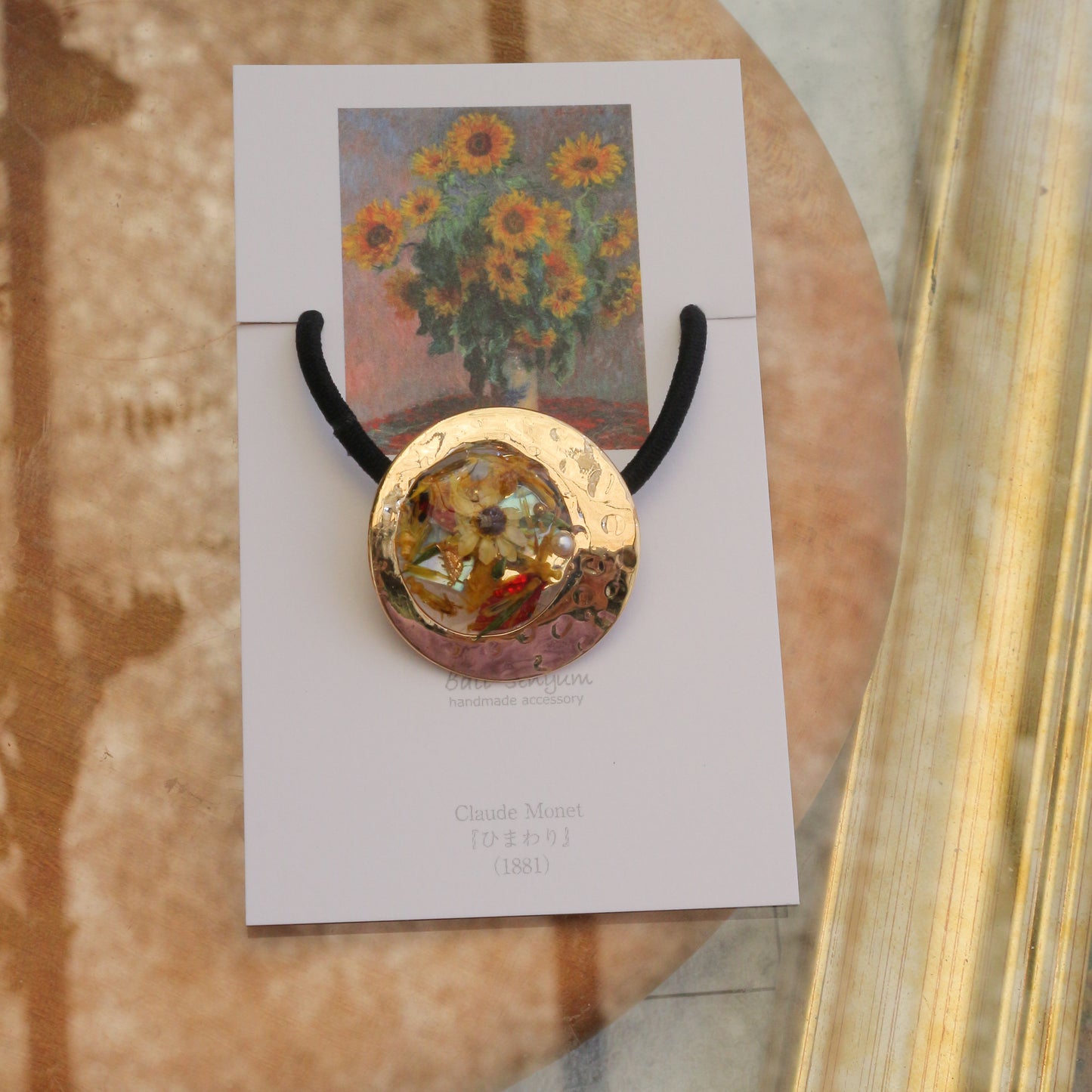 Monet Inspired Flower Hair tie ひまわり