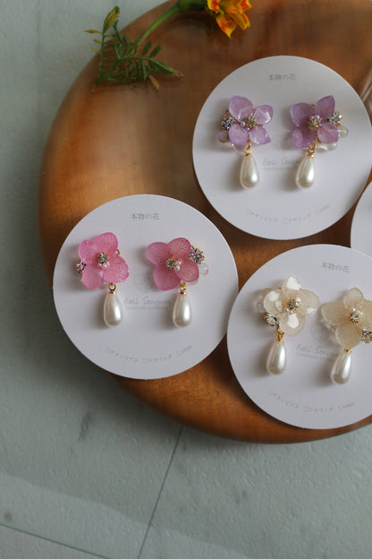Hydrangea Elegant No.1 - Titanium Pierces チタンピアス