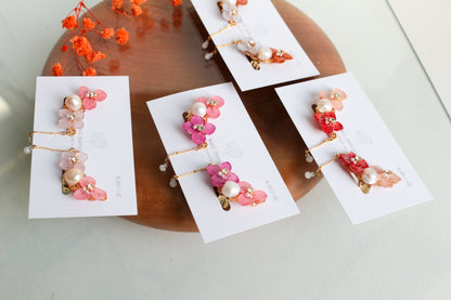 Hydrangea Pearl Flower Earring No.5 Clip-on (イヤリング)