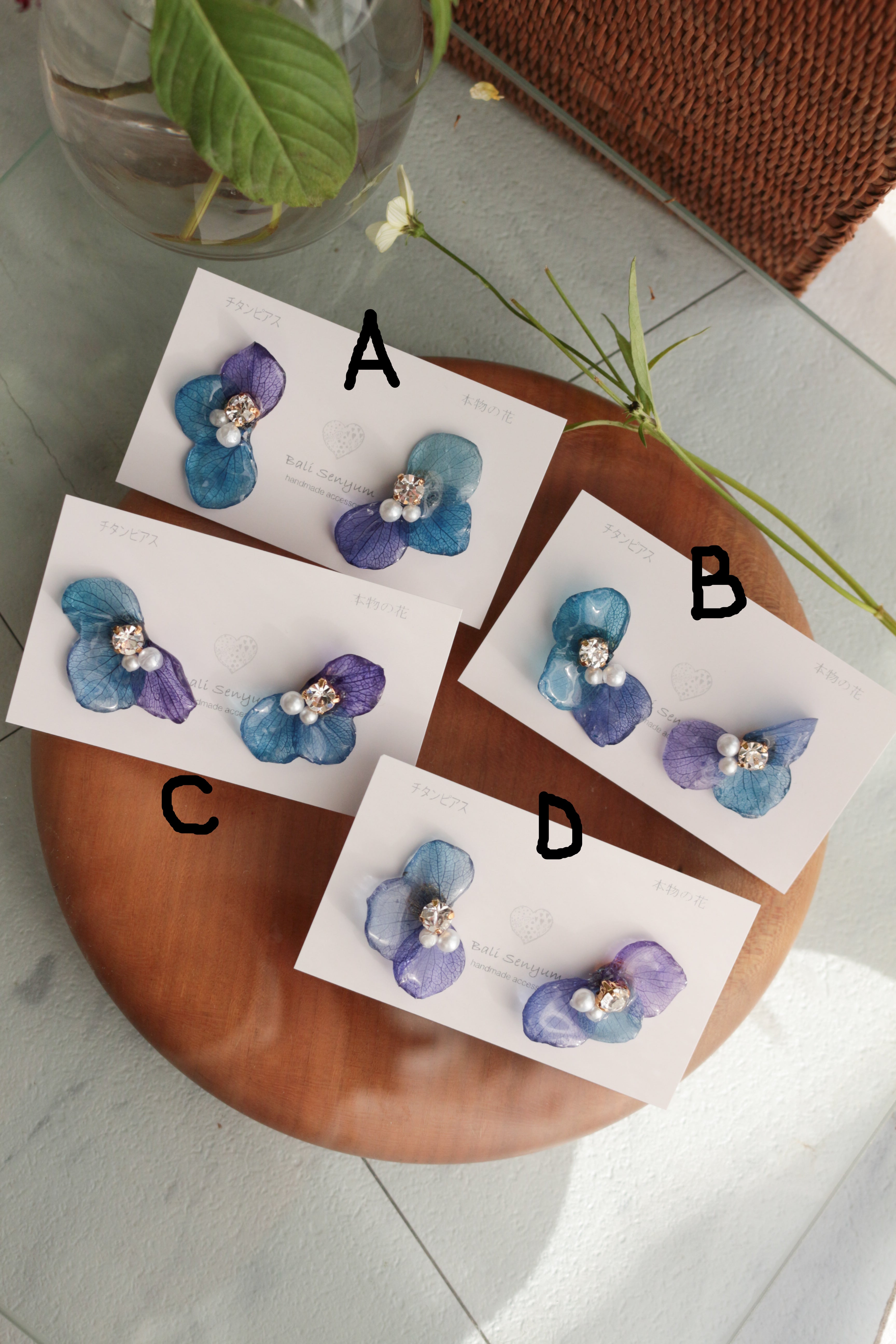 Hydrangea Wing No.140- Titanium Pierce(ピアス） – Balisenyum