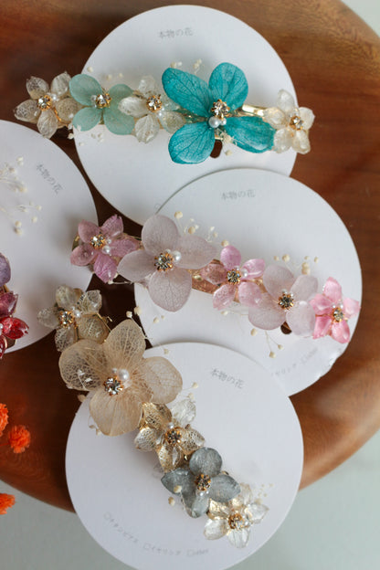 Hydrangea Hair Barrette No.43