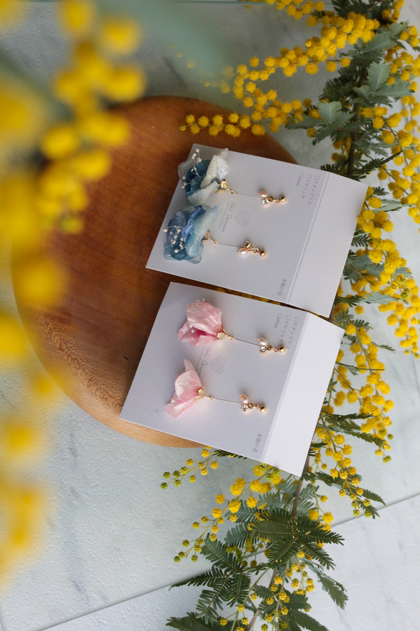 Flower Skirt Earrings - No.4 ピアスorイヤリング