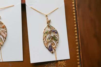 Leaf Necklace with chain 60cm  No.12