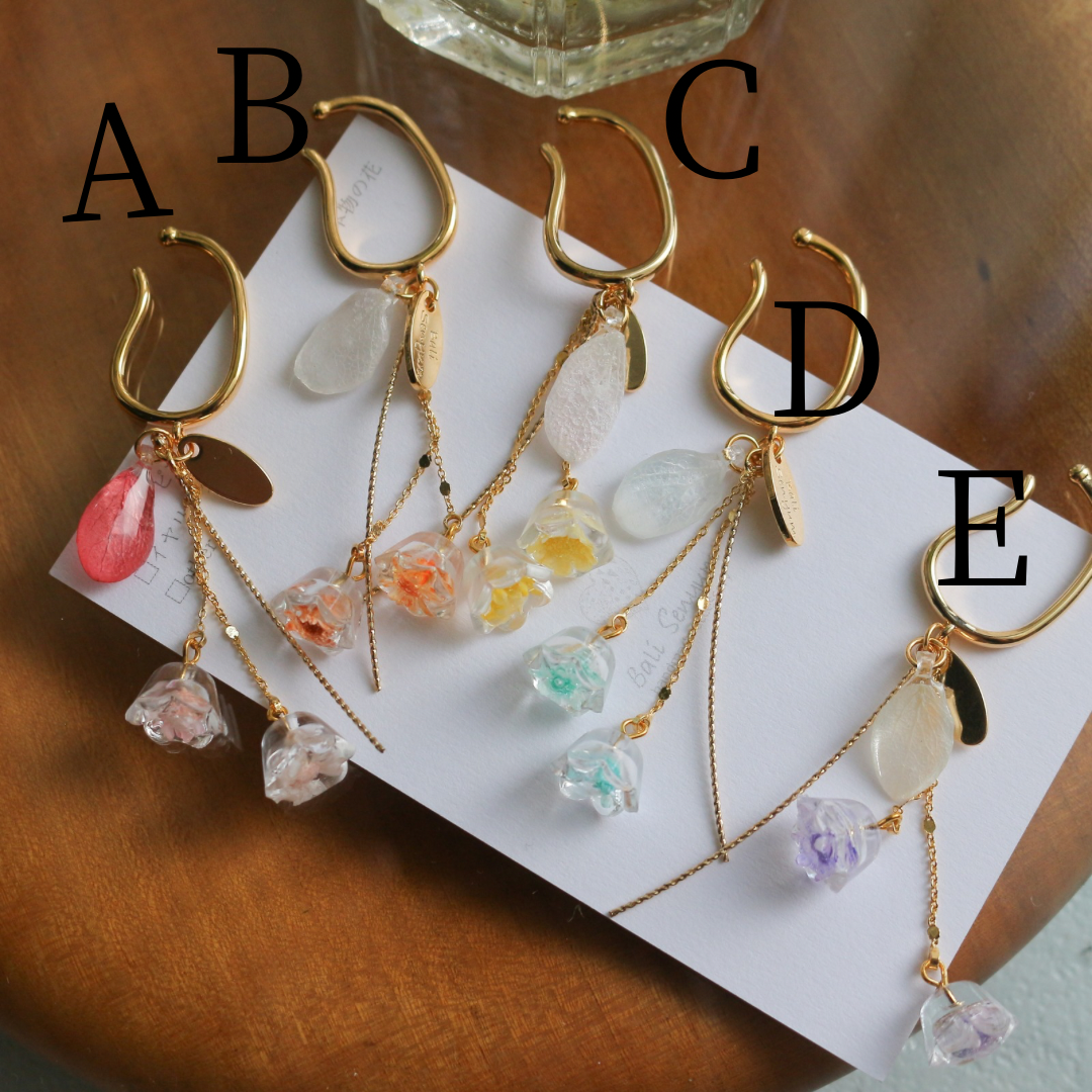 Floral Ear-cuff - 残暑の風