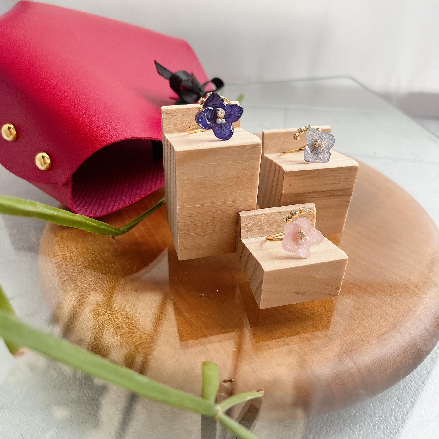 Hydrangea Three Gems NEW Ring No.12