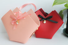 Heart Shaped Faux Leather Gift Bag