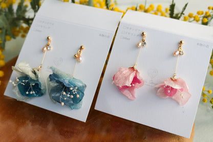 Flower Skirt Earrings - No.4 ピアスorイヤリング