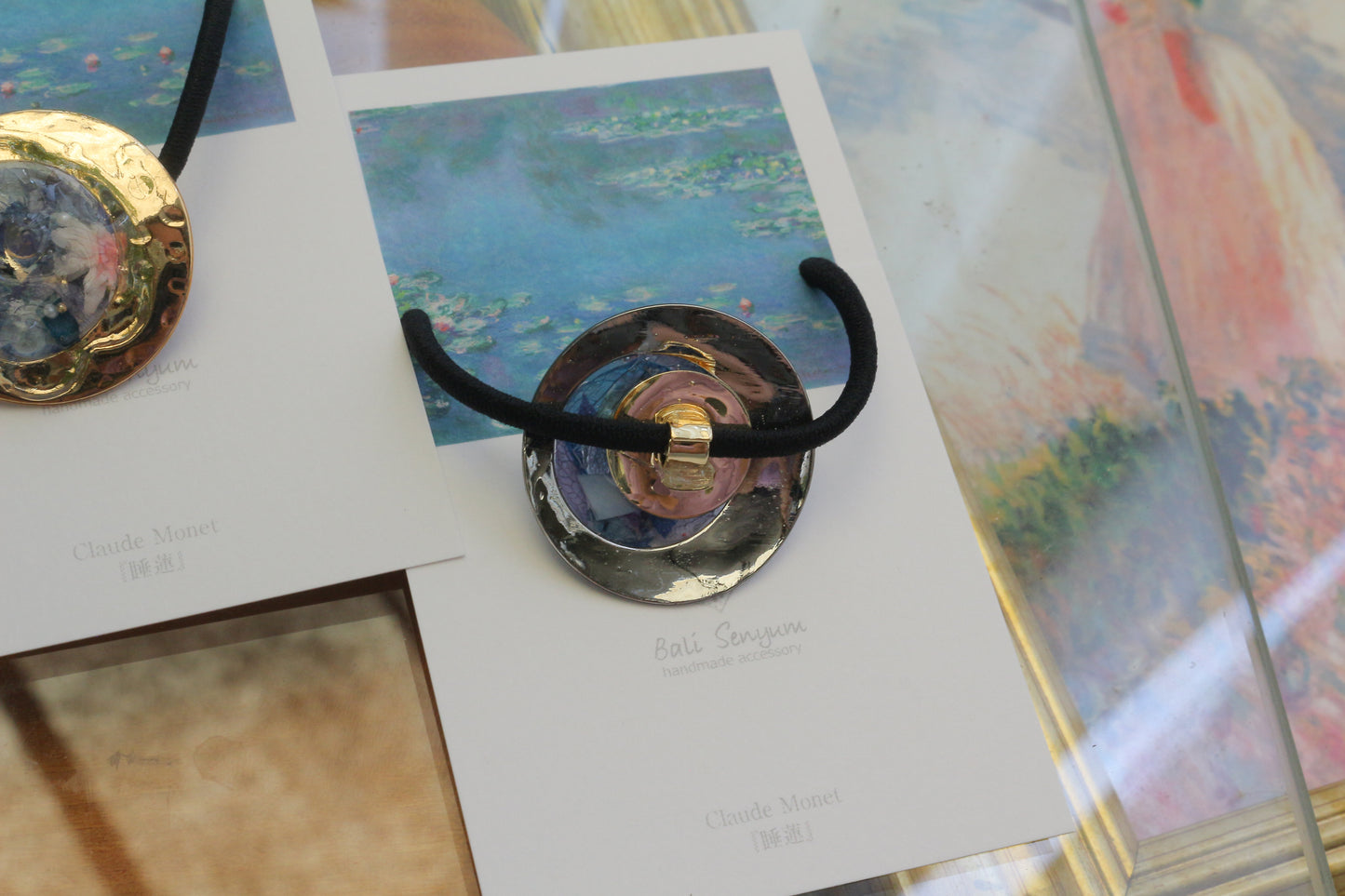 Monet Inspired Flower Hair tie 睡蓮 No.1
