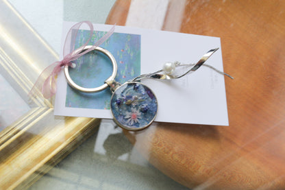 Monet Inspired Flower Key Chain No.2 睡蓮