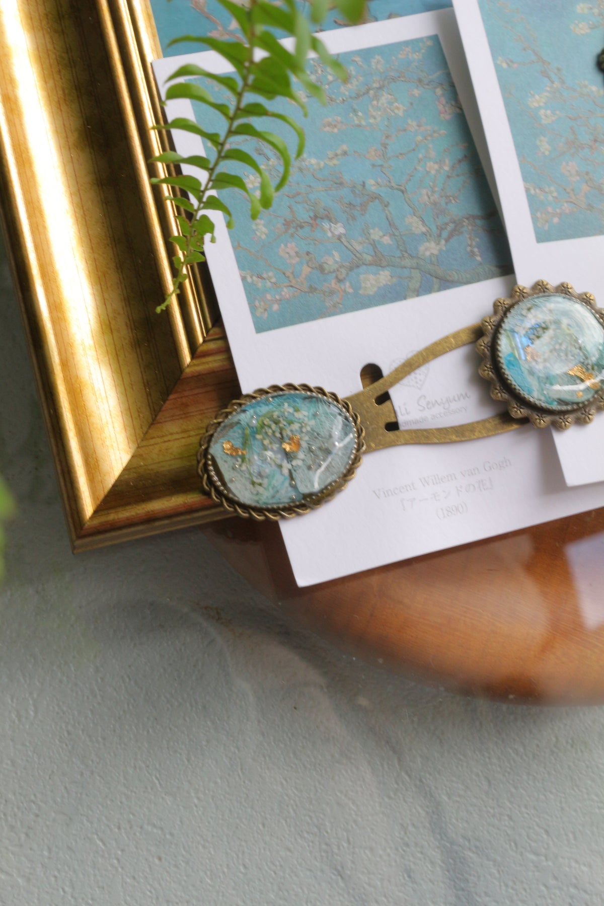 Gogh Inspired Flower Book Mark No.2 - アーモンドの花