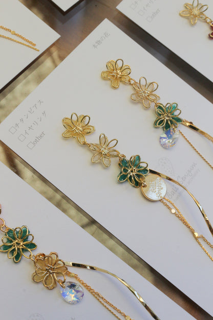 Oshikatsu Hydrangea Earrings No.3 ピアスorイヤリング