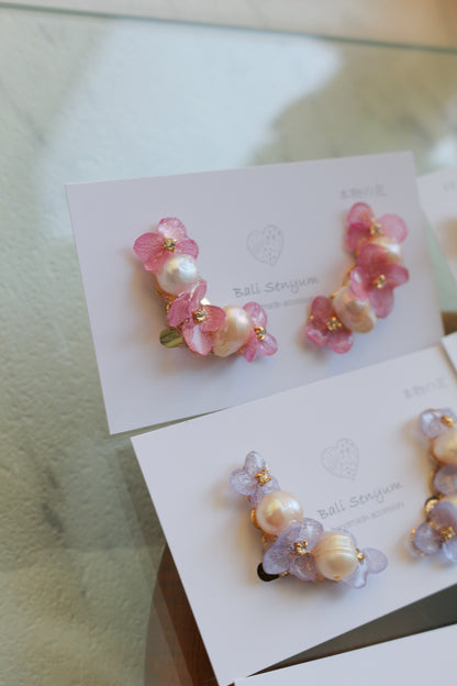 Hanayome Earrings with Pearl - 8 colors