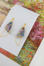 Claude Monet Garden in Giverny Inspired Triangular Floral Earrings -  ジヴェルニーの庭　No.2