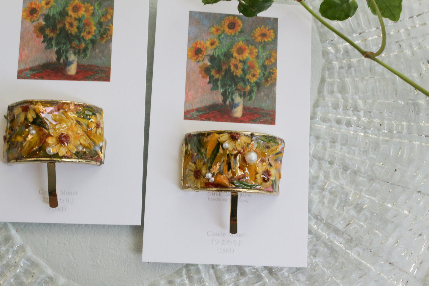 Monet Inspired Flower Ponytail Hook ひまわり