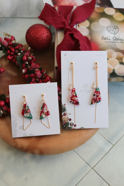 Christmas Triangle Earrings