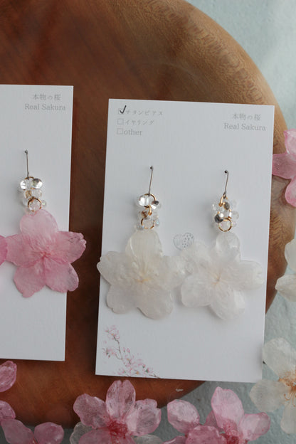 Someiyoshino Real Shape Sakura Earrings