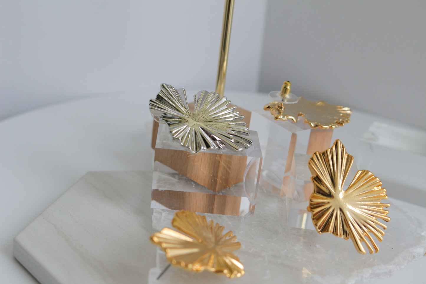 Lily Pad Metal Pierce Earring No.2 〜Sakkoly