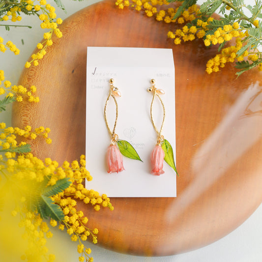 Tulip Earrings No.2-  Titanium Pierce