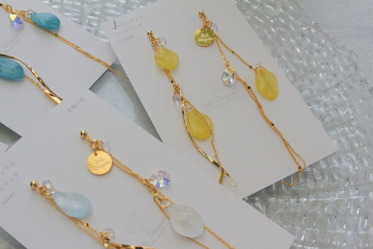 Flowing Hydrangea Earrings No.1 ピアスorイヤリング