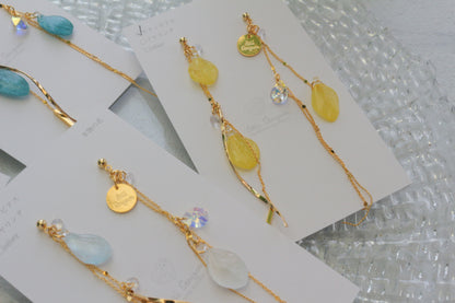 Flowing Hydrangea Earrings No.1 ピアスorイヤリング