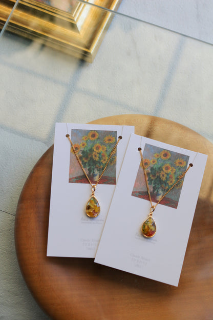 Claude Monet's Sunflowers Inspired Necklace - ひまわり
