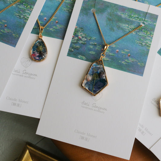 Claude Monet's Water Lilies Inspired Necklace - 睡蓮