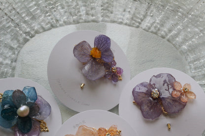 Hydrangea Flower Ponytail Hook - No.1