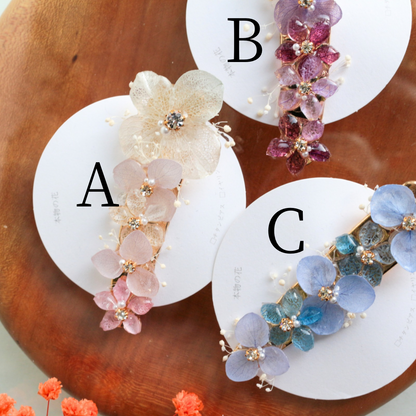 Hydrangea Big Hair-Clip No.3