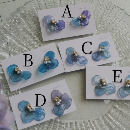 Gradation Hydrangea Wing No.146- Clip-on(イヤリング）