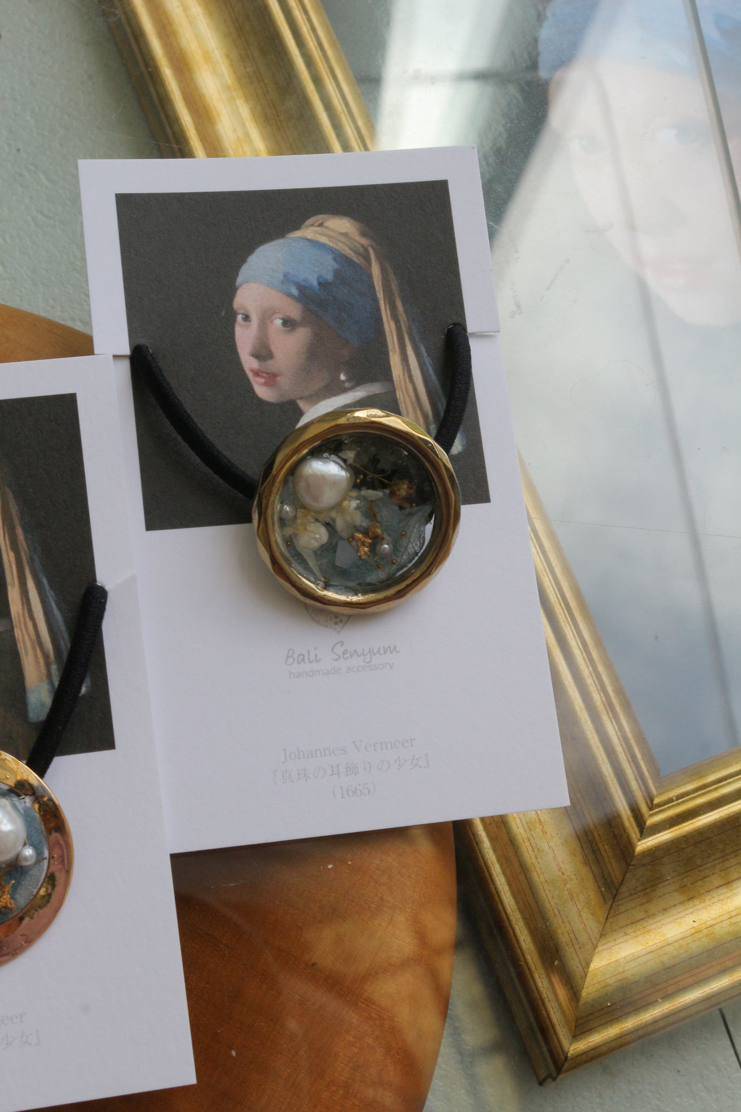Vermeer Inspired Flower Hair tie  真珠の耳飾りの少女