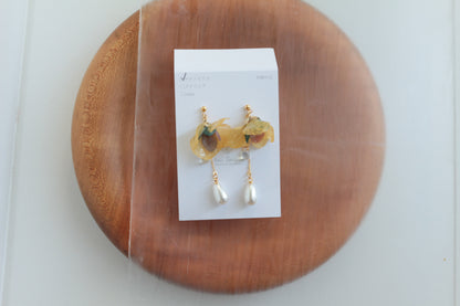 Autumn Colors Hydrangea Flower Earring No.1 ピアスorイヤリング