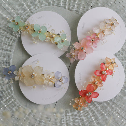 Hydrangea Hair Barrette No.47