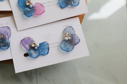 Gradation Hydrangea Wing No.125 - Clip-on(イヤリング）